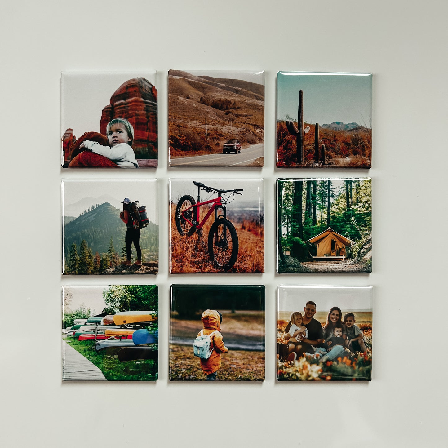 Custom Photo Magnets Set of 9